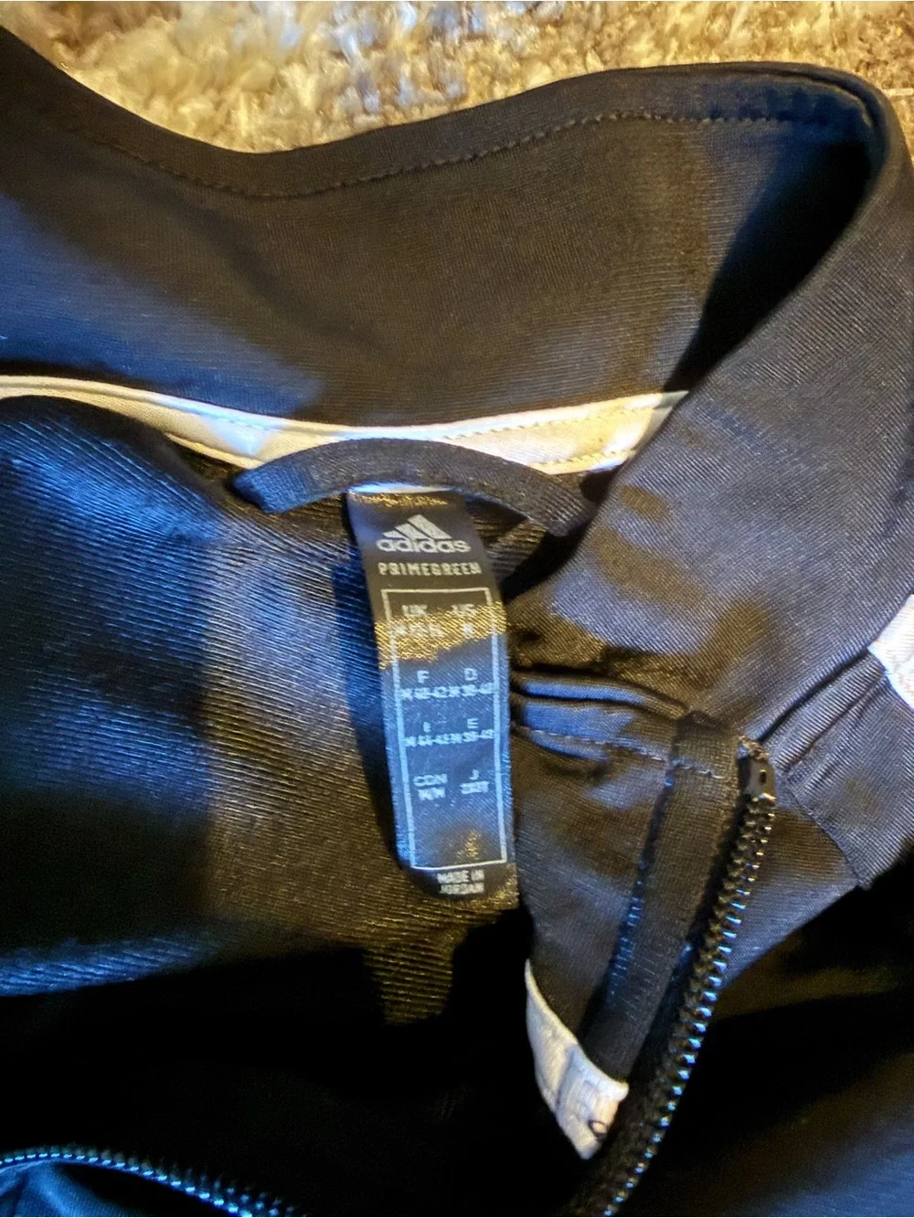 adidas Black Track Jacket with White Three-Stripe